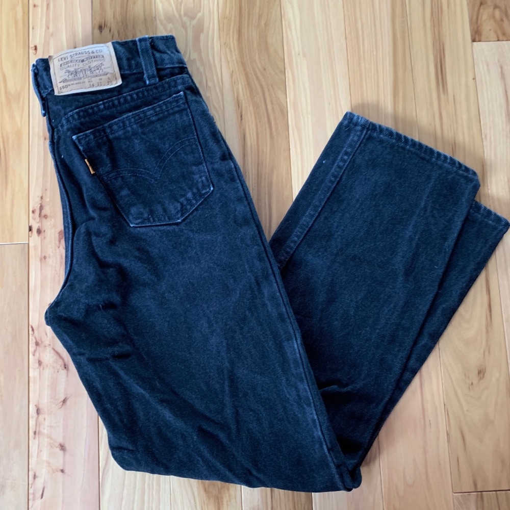 Vintage Boys Levi Jeans Sz 14 Black